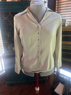 Coldwater Silk Creek Light Cream Snap Button-Down Long Sleeve Shirt-medium